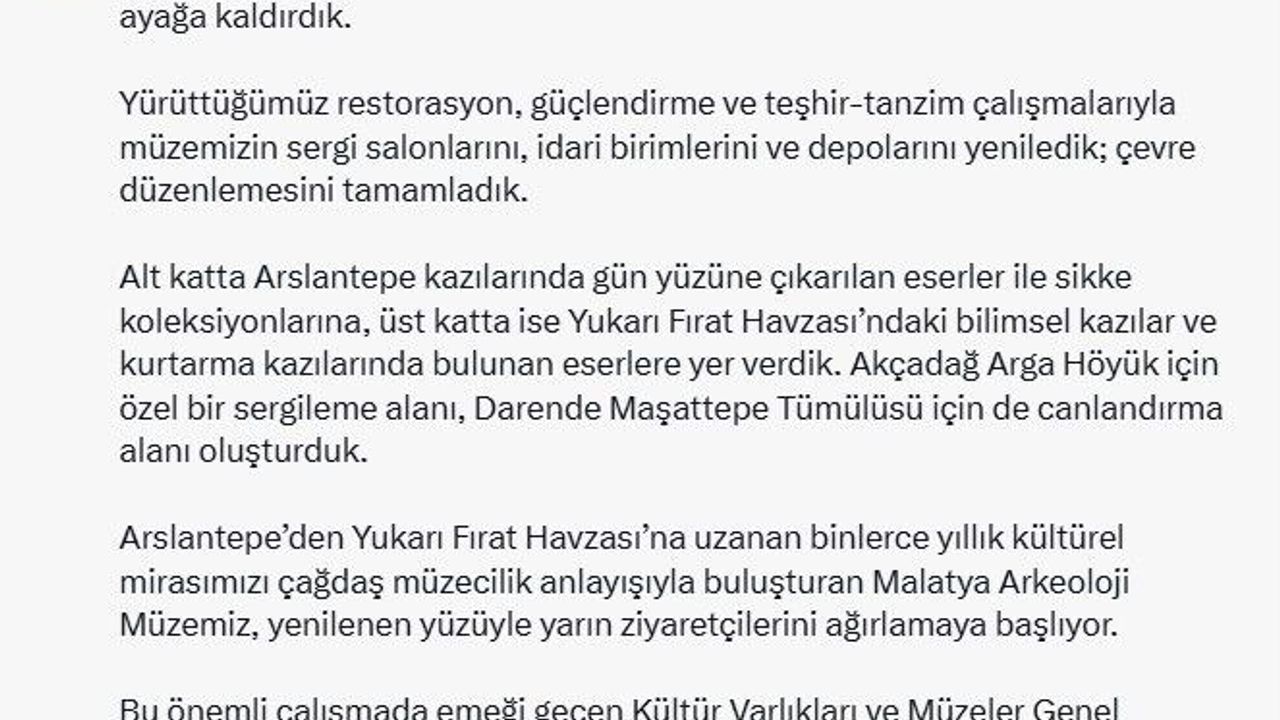 Müzeyi Yeniden Açma
