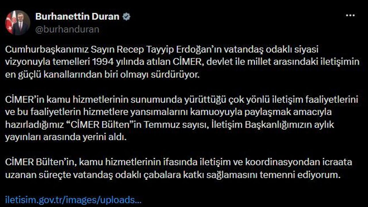 CİMER Başvurusu